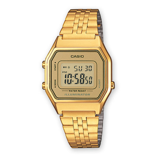 Casio Vintage Iconic Golden Digital Chronograph Watch (LA680WEGA-9ER)