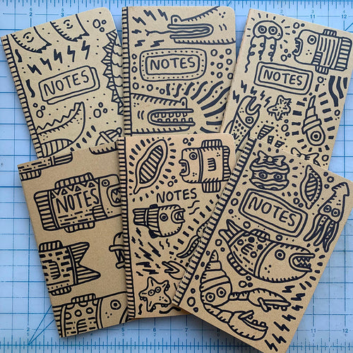 Custom Hand-Drawn Moleskine Ruled Pocket Journal