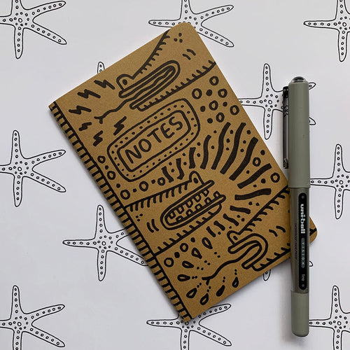 Custom Hand-Drawn Moleskine Ruled Pocket Journal