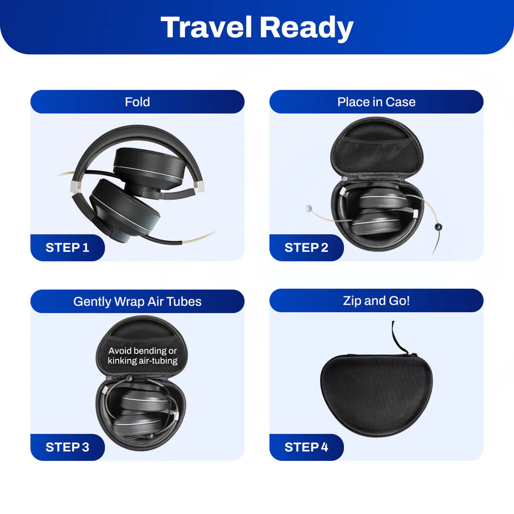 EMF-Free Air Tube Over-Ear Headphones 3.5mm Jack