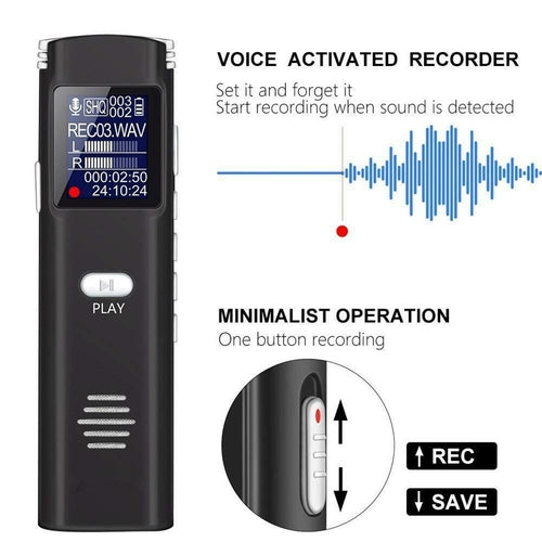 Mini Digital Voice Recorder & MP3 Player 8GB